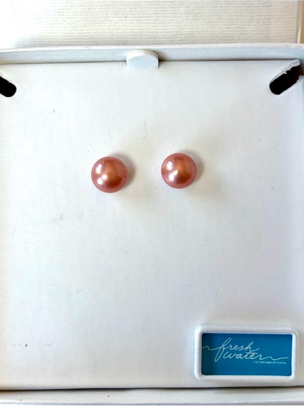 Freshwater by Honora Pink Cultured Pearl Sterling Silver Stud Earrings with Box